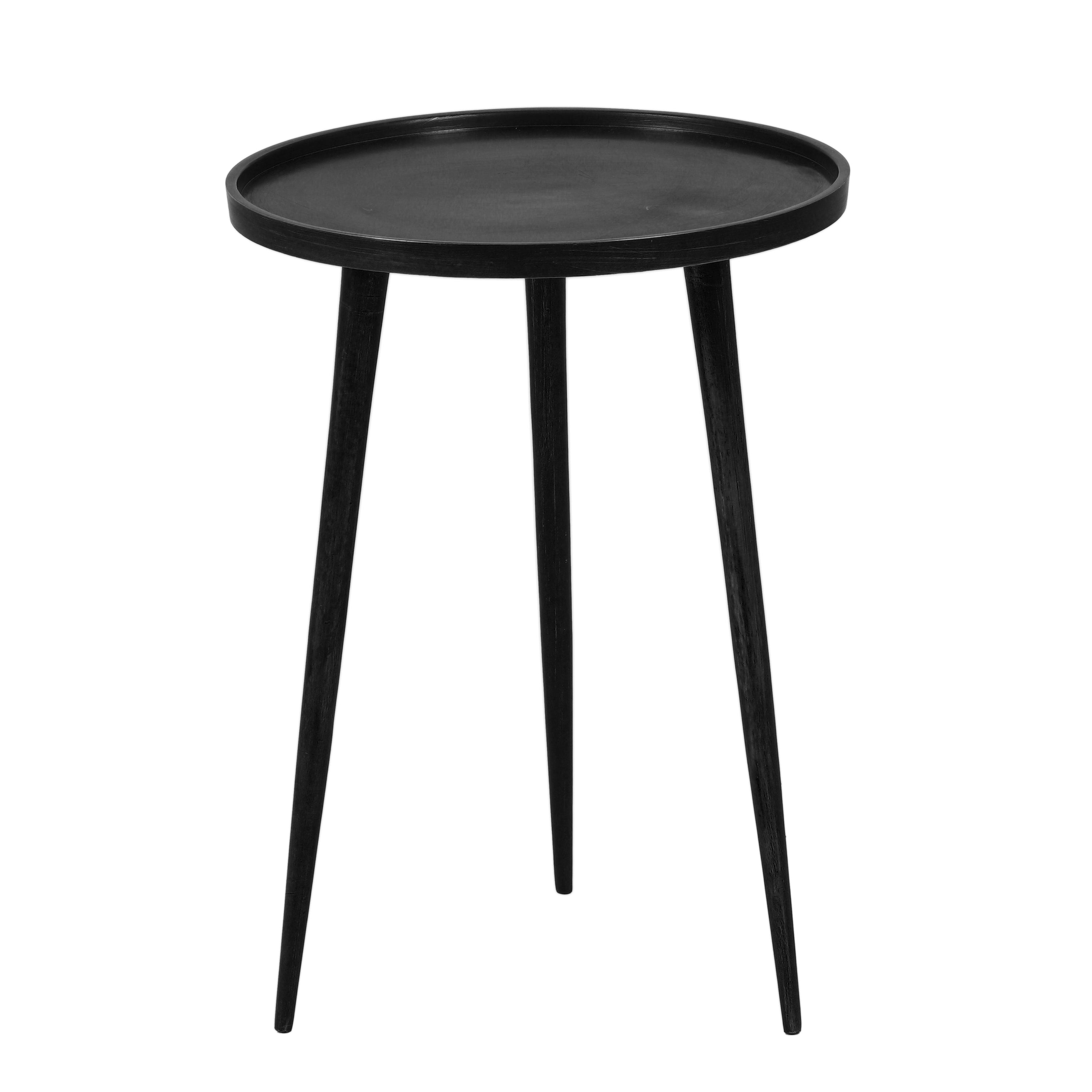 Hudson Tri Leg Side Table Set of 3 Black
